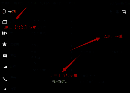 Camtasia Studio添加字幕操作界面图片
