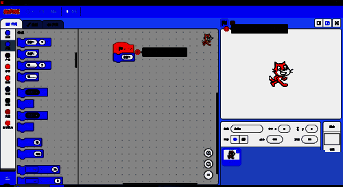 点击小绿旗运行程序的图片