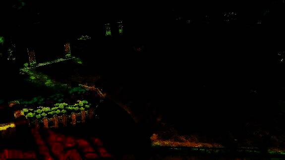 角色踩在木桶上准备起跳的画面，背景中可见即将展开的滑翔动作