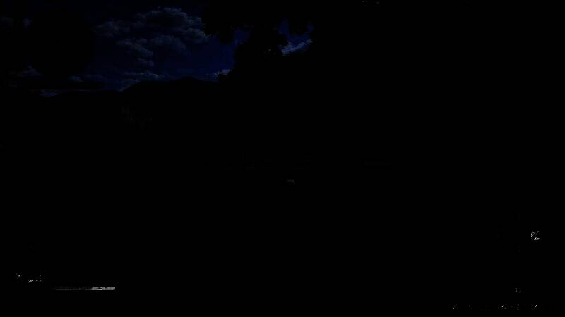 《下一站：青城》角色施展法术画面，背景为变幻天气下的山川景色