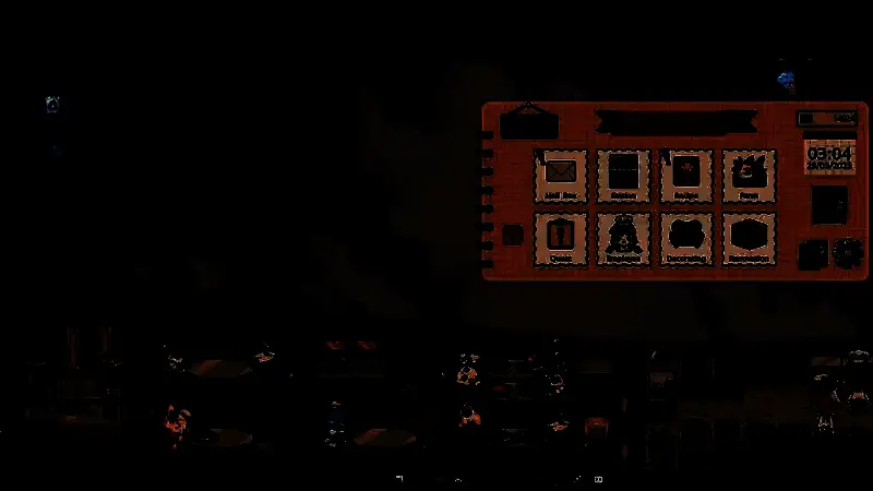 游戏主界面展示，温馨的咖啡馆风格设计