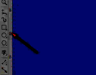 使用形状工具在CDRX4中绘制一个蓝色矩形框