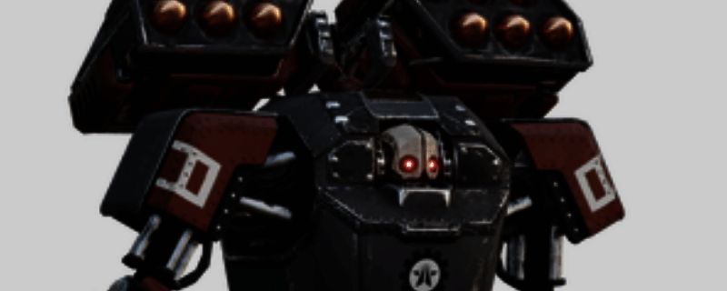 火箭蹂躏者肩部火箭吊舱特写，四枚火箭即将齐射