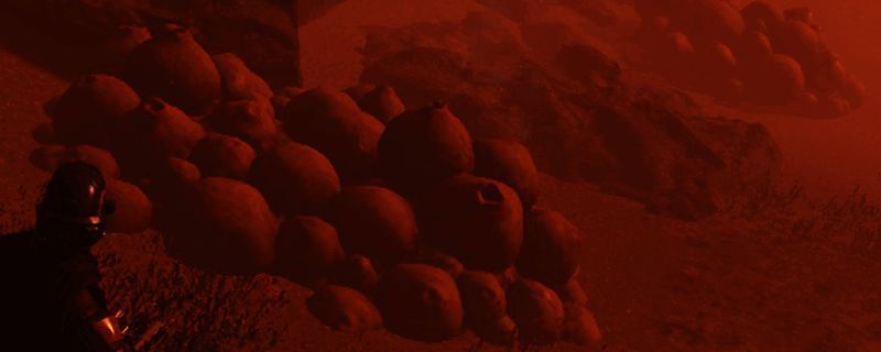 绝地潜兵2角色使用跳跃包在空中飞行的场景，背景为科幻风格的外星环境