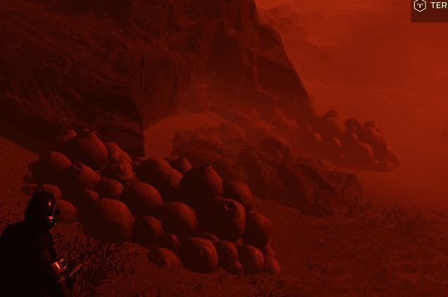 游戏中特殊植物的特写画面，呈现其独特的气体释放效果