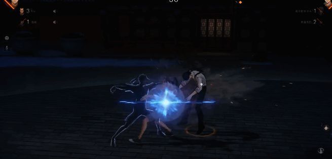 王也与敌方角色激烈对战，技能特效绚丽