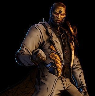 时间尊者高清立绘，展现其冷峻面容与机械植入细节