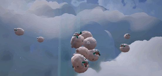 游戏界面显示花芽蟹具体分布位置的地形图