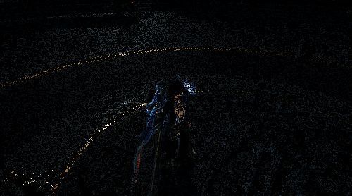 角色切换镇海姿态，周身泛起蓝色护盾，尺阙散发沉稳光芒