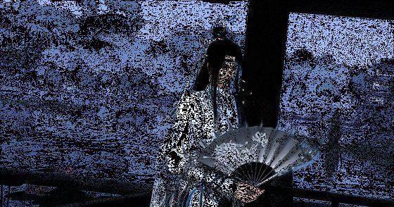 侠客从站立到展开折扇的全过程动图展示