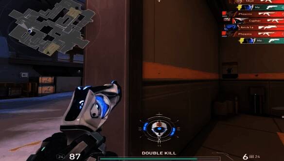 第七组准星图示，蓝黑配色十字线增强可视性