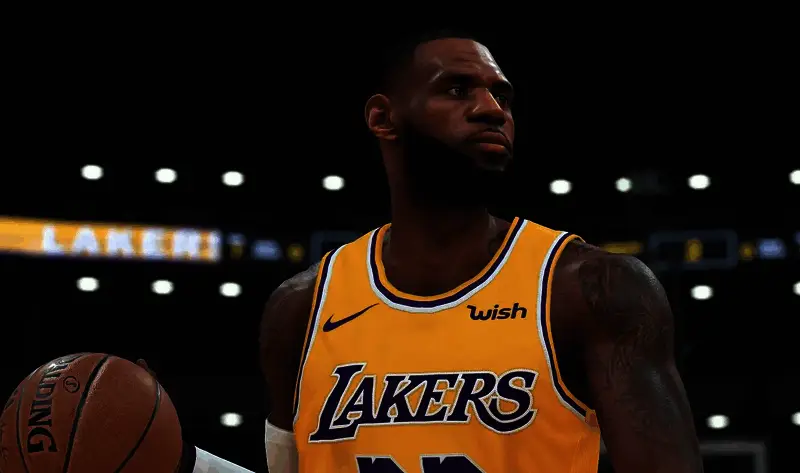 NBA与2K官方签约仪式现场，双方代表握手合影