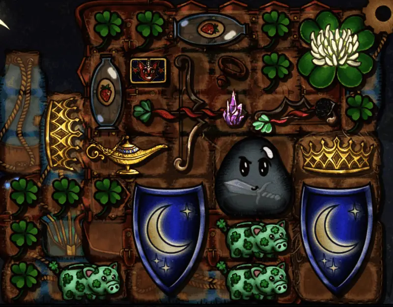 构筑失败示例图，右弓未吃到项圈，经济分配失衡