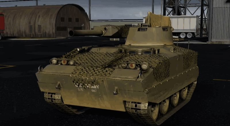 坦克试驾界面，展示BMP-1的操作演示