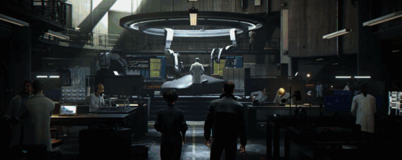 《007：曙光》游戏封面，詹姆斯·邦德手持武器，背景为高科技场景