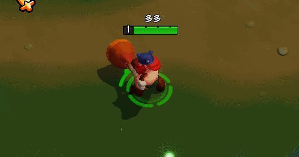 战士巴巴六旋风斩战斗画面，火腿挥舞特效炫目