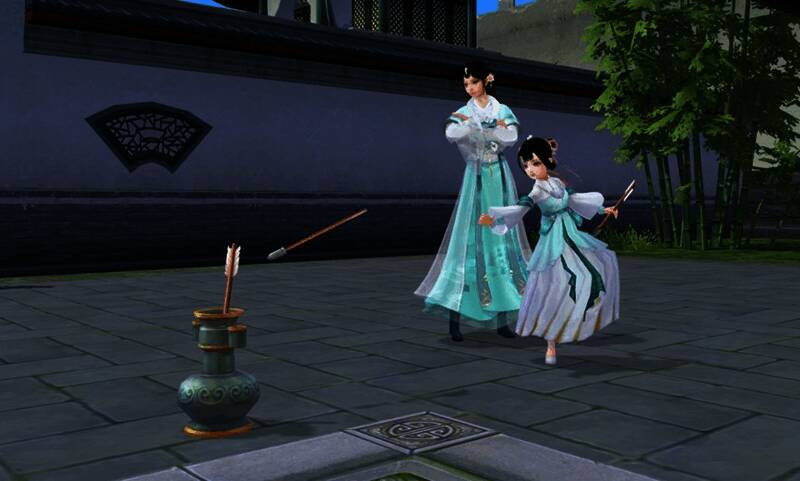 亲子动作-投壶游戏场景图