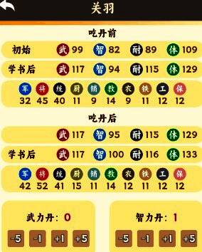 关羽使用丹药后形象展示，手持武器，周身环绕灵气特效