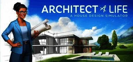 《Architect Life》建造界面，玩家正在设计一栋现代风格住宅楼