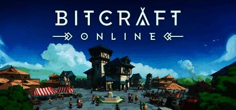 《BitCraft Online》游戏场景，玩家群体在广袤沙盒世界中共同建造村落
