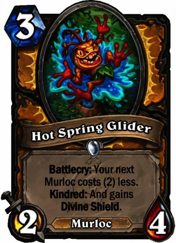 Hot Spring Glider卡牌效果图，展示战吼与延系特性