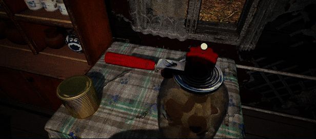 玩家角色正在用木柴点燃炉火，上方挂着一串待烘干的蘑菇