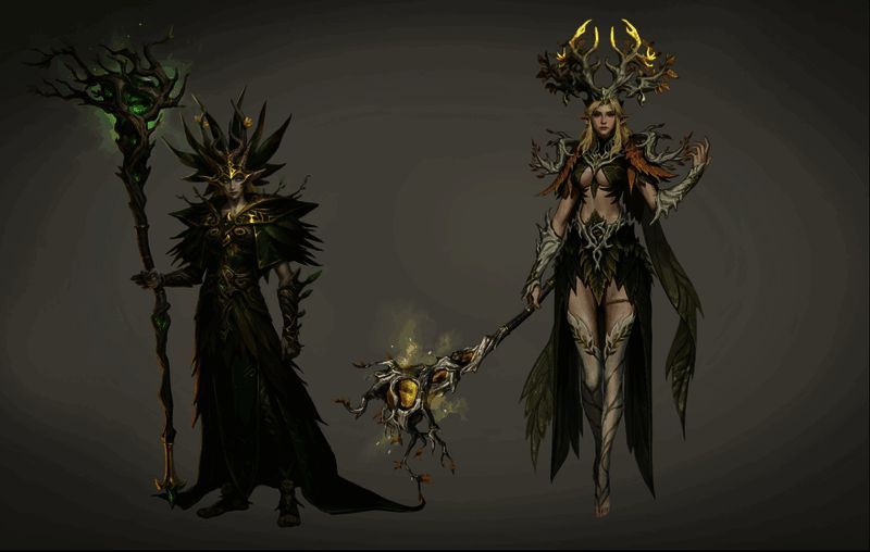 鹿娘角色造型展现独特的西幻美学