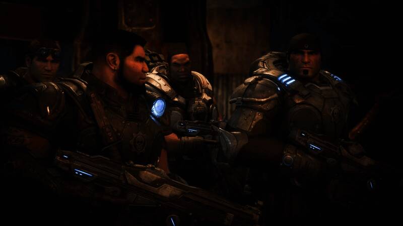 《战争机器：重装上阵》游戏实机画面展示激烈战斗场景