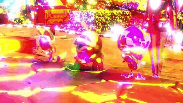 《宝可梦：朱/紫》Switch2版本中出现的全地图太晶化画面异常，地面与建筑被覆盖上一层晶体特效