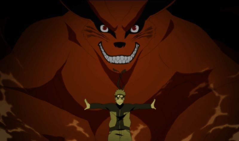 鸣人与我爱罗、鬼鲛、柱间组成强力阵容，协同作战