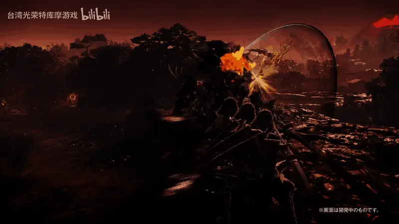 《仁王3》场景截图，武士使用大太刀发动技能‘雪月花’，气势磅礴