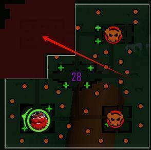 地图地块塌陷过程示意图，部分区域逐渐消失