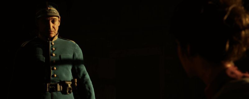 游戏主视觉图展示主角汉娜在城市中的身影，背景为北欧风格的城市建筑