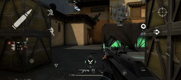 手游实机操作演示，展示准星控制与射击精度