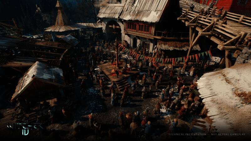 《巫师4》游戏内角色设计草图与任务界面预览，展示多样化互动可能