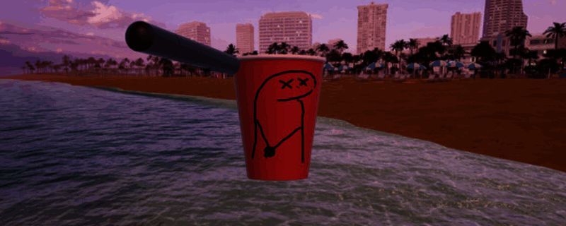 海滩酒吧模拟器游戏界面展示，阳光沙滩下的调酒师正在制作饮品