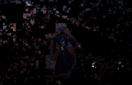 愚人金牵引中途停止实战GIF，展示利用建筑模型缩短收镐时间