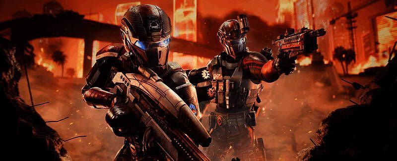 战地2042战场场景被改造成质量效应风格，红色调渲染科技感