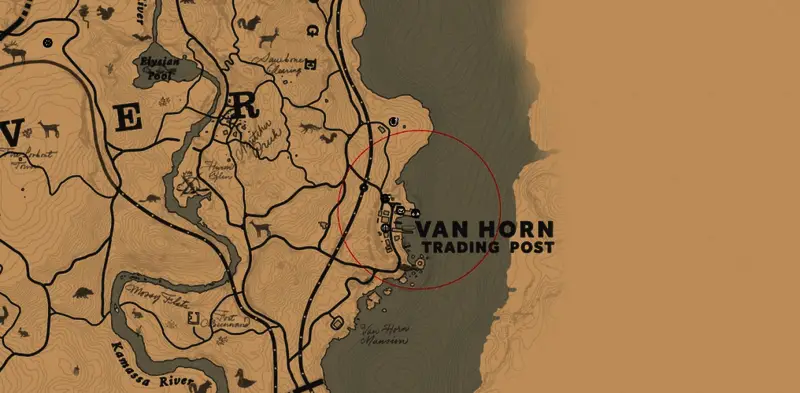 亚瑟正从一辆马车上跳下，背景是翡翠农场附近的马车黑市