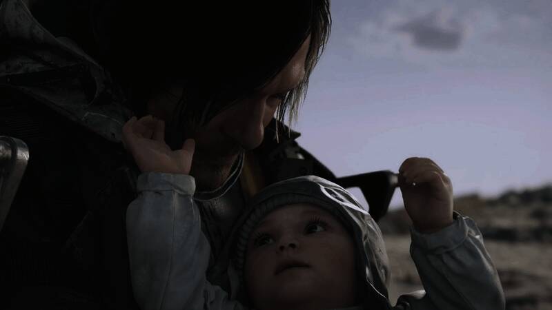 主角山姆与洛站在夕阳下，准备出发