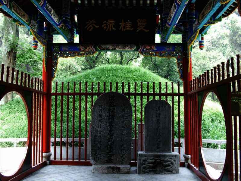 勉县武侯墓全景图，静谧庄严，展现丞相长眠之地