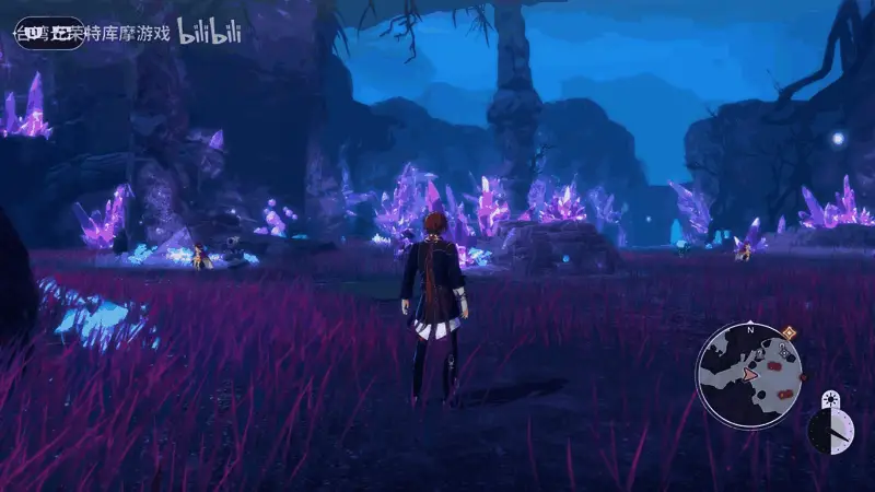 角色莉雅丝使用特殊技能对战魔物，特效华丽，动作流畅