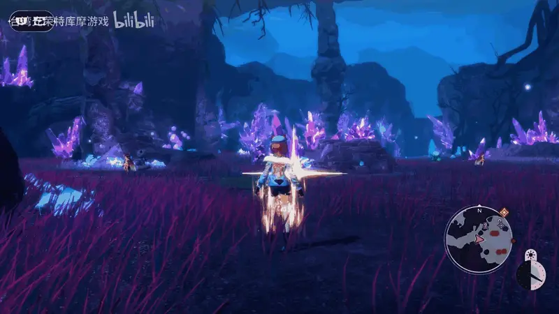 史雷在原野中奔跑跳跃，展现其独特的移动方式与操作手感