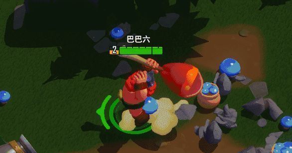 玩家在地图中击败怪物后获得天赋蘑菇的动态演示