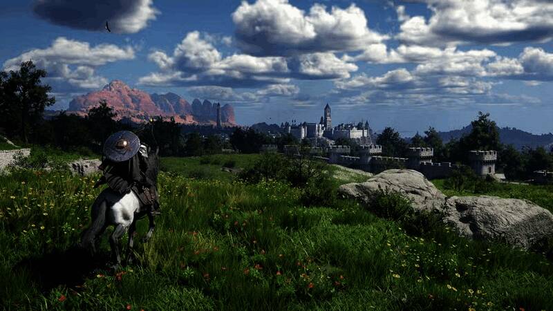 《红色沙漠》主机与PC多平台展示画面，界面显示全球同步发售信息