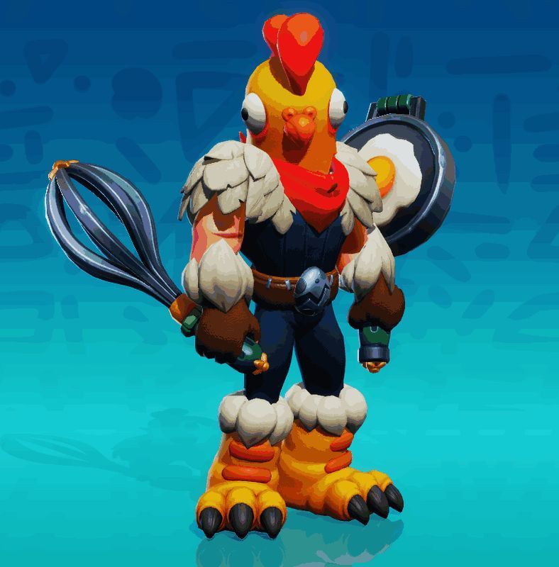 角色手持打蛋器与平底锅进行战斗，画面滑稽有趣