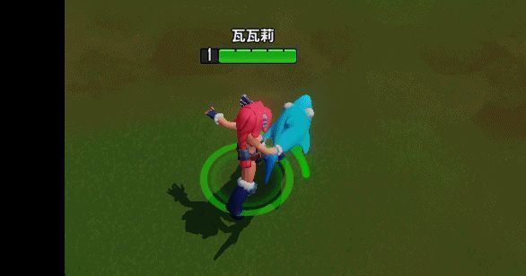 芙芙蕾手持章鱼吐泡泡攻击敌人，动作滑稽可爱