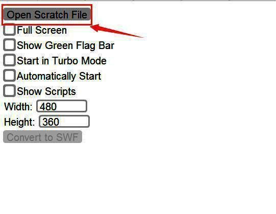 选择并加载Scratch文件的操作界面