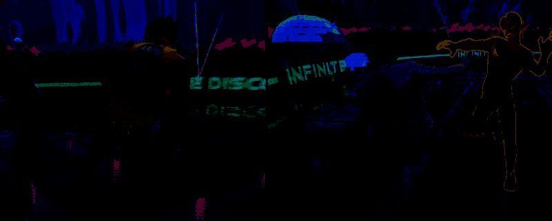 霓虹风格的游戏场景，背景闪烁着炫目的光影，角色在节奏感强烈的画面中展开战斗