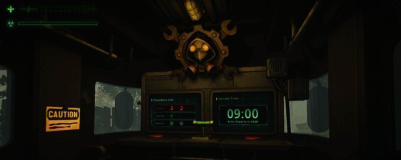 《MIMESIS》游戏场景截图，黑暗氛围浓厚，角色手持手电筒探索未知区域